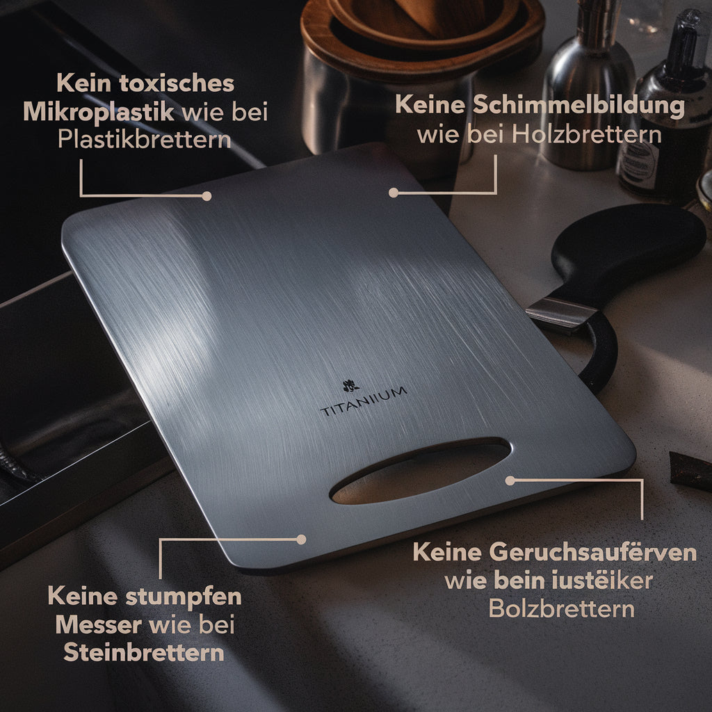 Titanium Schneidebrett™ – Das ultimative, langlebige und hygienische Schneidebrett für moderne Küchen