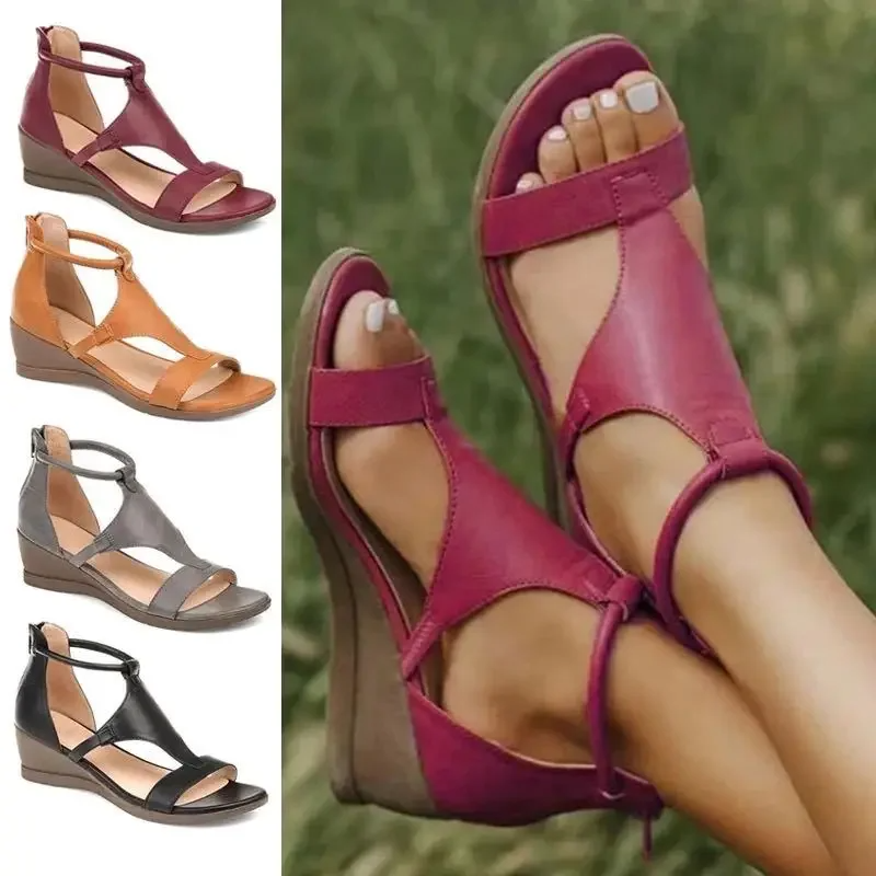 Women's Plus Size Comfort Wedge Sandals – Summer Soft Sole 2025